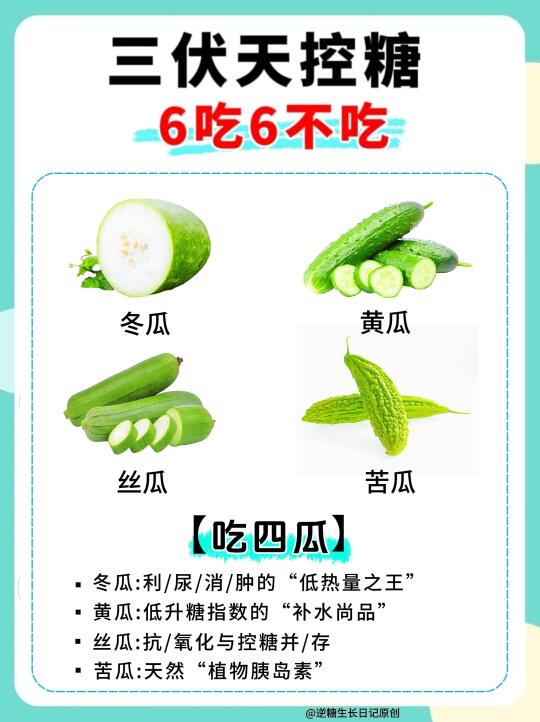 控糖人必看⚠️三伏天6吃6少吃，赶紧自查！