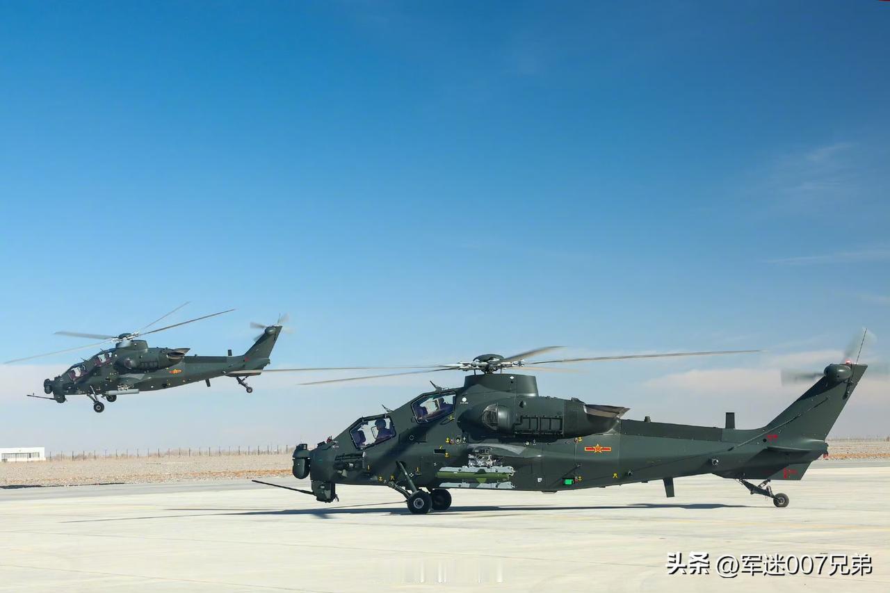 西部战区陆军第76集团军陆航旅的“霹雳火”武直-10攻击直升机，首次公开挂载了国