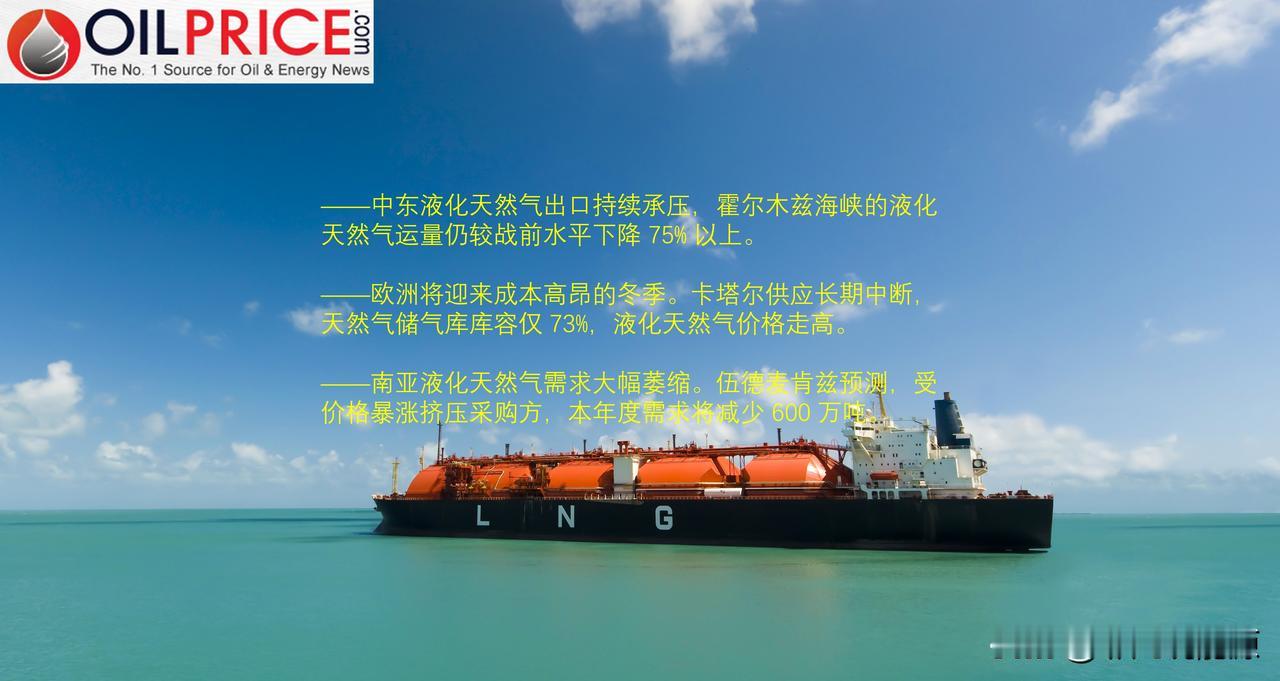 受阻的中东液化天然气供应颠覆天然气市场格局

伊朗冲突造成霍尔木兹海峡油气运输受