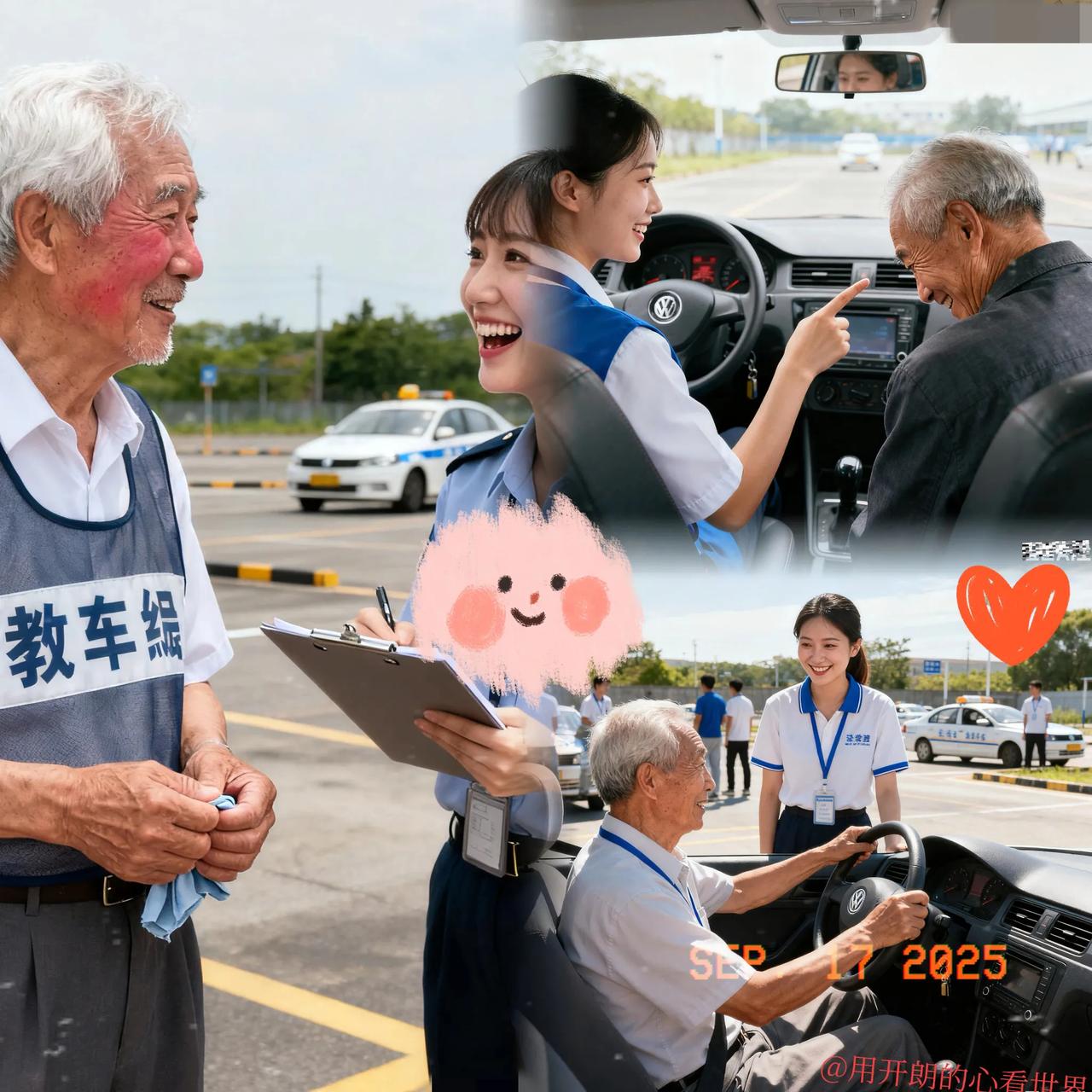 家人们谁懂啊！山西这大爷学车的事儿也太有缘分了！驾校给安排了女教练，一见面大爷脸