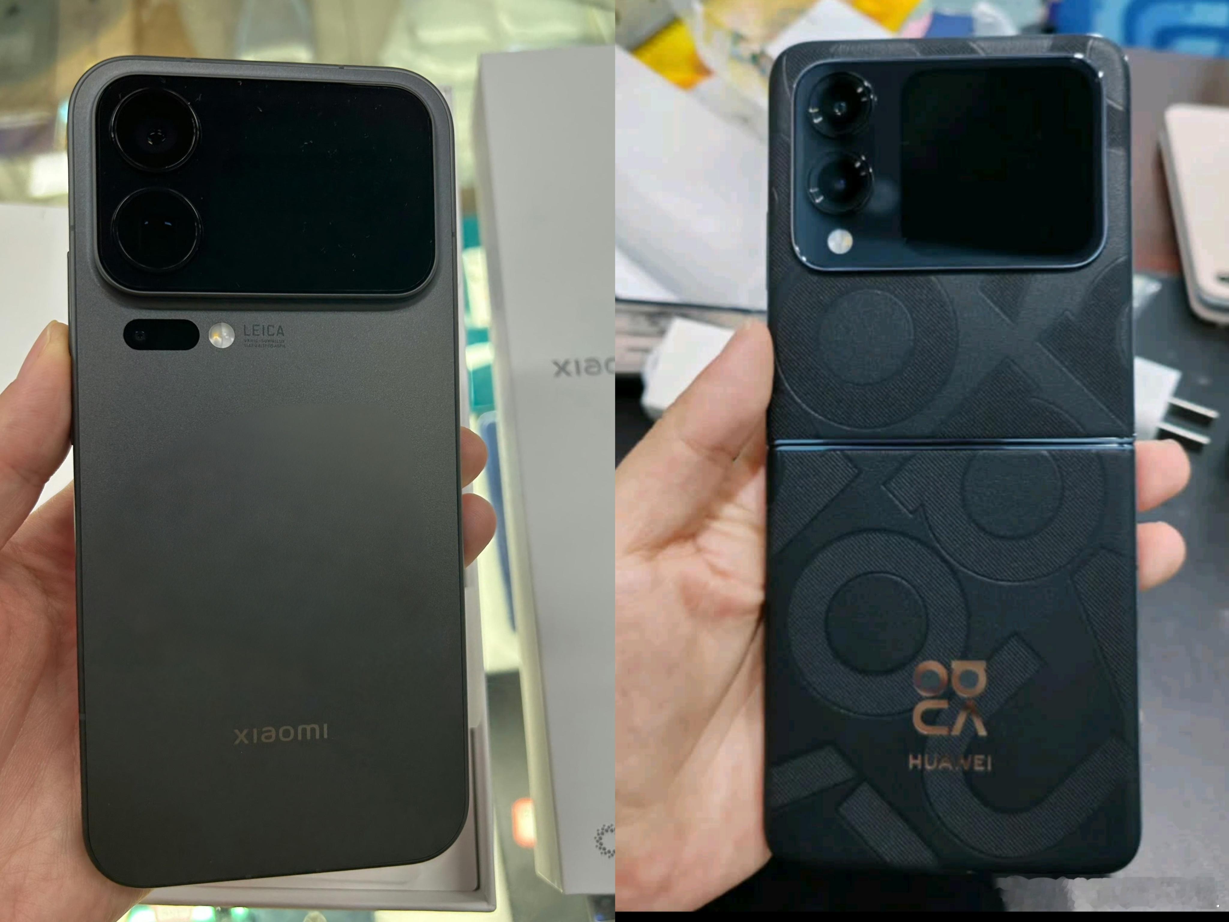 华为nova Flip这一展开，感觉和小米17 Pro Max有点像师出同门的意