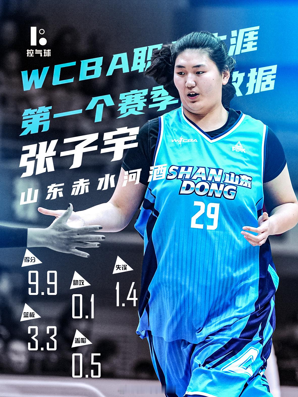 张子宇的 WCBA 职业生涯首个赛季，就定格在 10 场比赛，场均仅 8.5 分