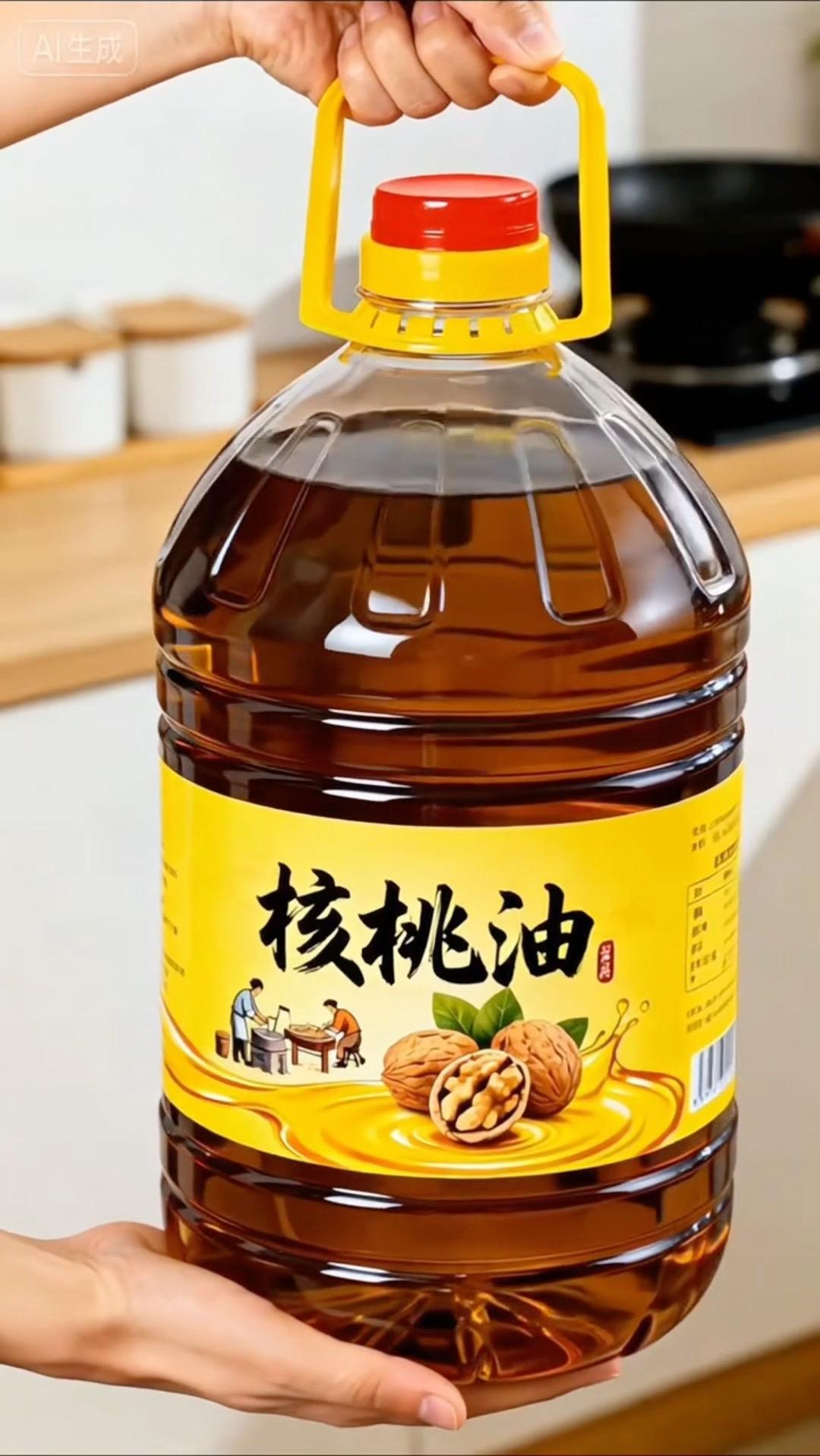 纯正核桃油终于破价啦［】精选优质核桃，低温物理压榨，油质清澈透亮，营养...