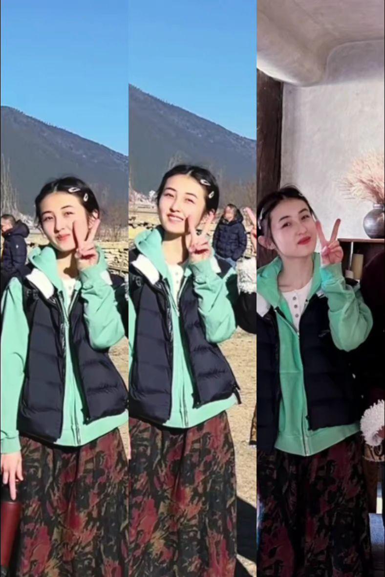 亲亲＾3＾。笑起来很甜