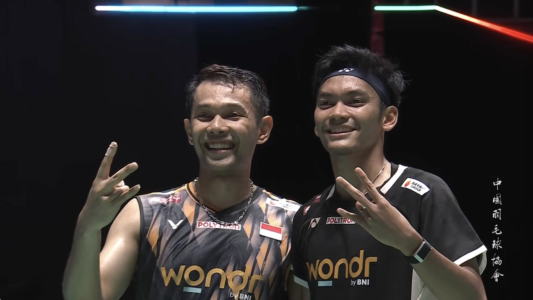 阿尔菲安/菲克里🇮🇩 22-20、21-13 🏴󠁧󠁢󠁥󠁮󠁧󠁿本