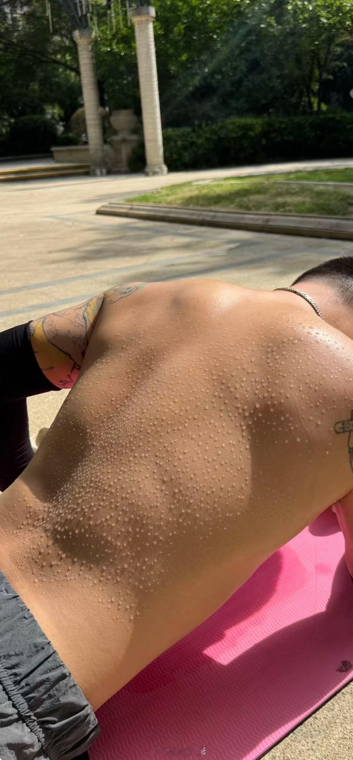 开启 今年的美男晒背 