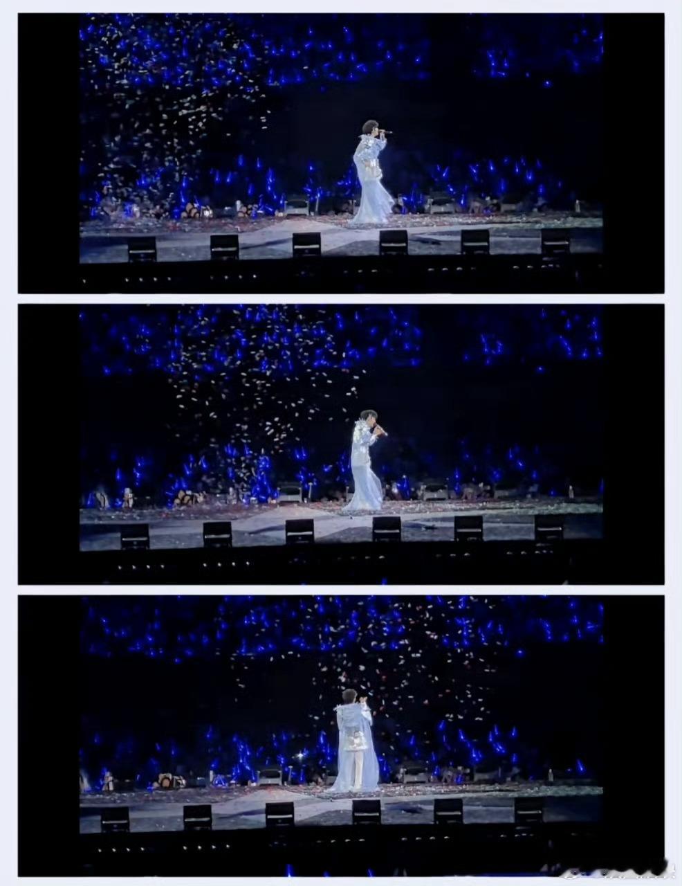 周深的仙气没想到这么写实周深舞台自带仙气特效！旋风穿身而过配合《浮光》，求雨停竟