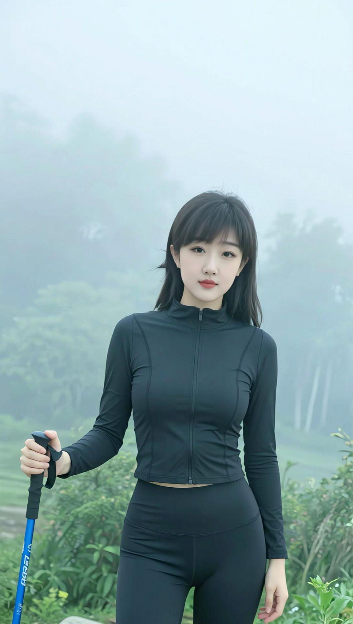 AI雾中户外照 抖音ai创作