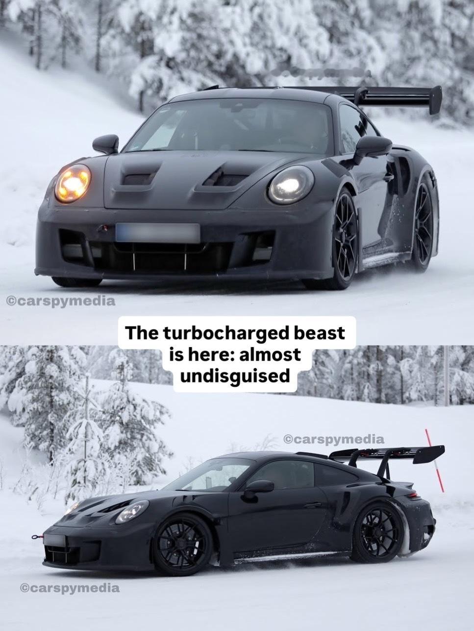 2027 992.2 GT3 RS，3层后翼，前部更大的进气口，改善了发动机罩通