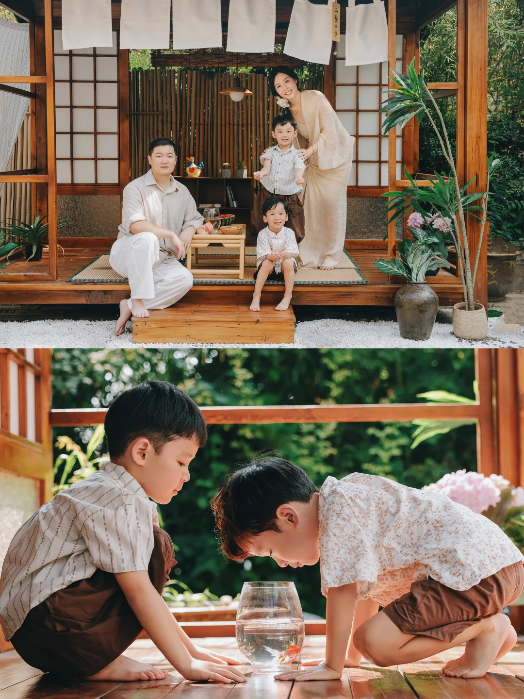 一家四口写真📷拍到了超治愈的亲子照🌿🌿