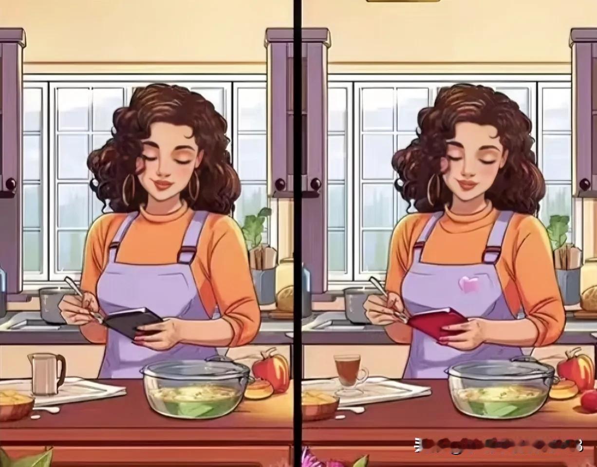 厨房烹饪香，美食诱人尝
找不同 9处不难找[灵光一闪]