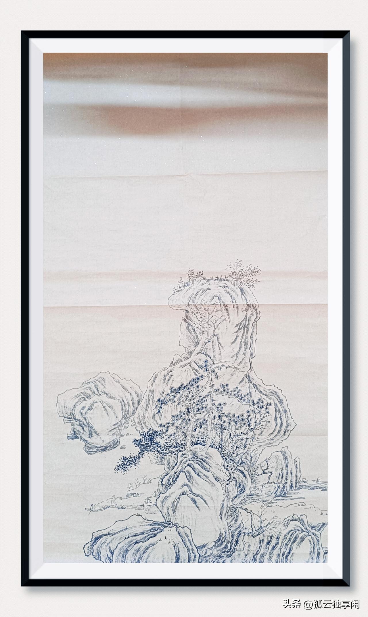 临摹郭熙《早春图》已经过半了。经典就是经典，细节满满，树抱石石内树，这么点图有山