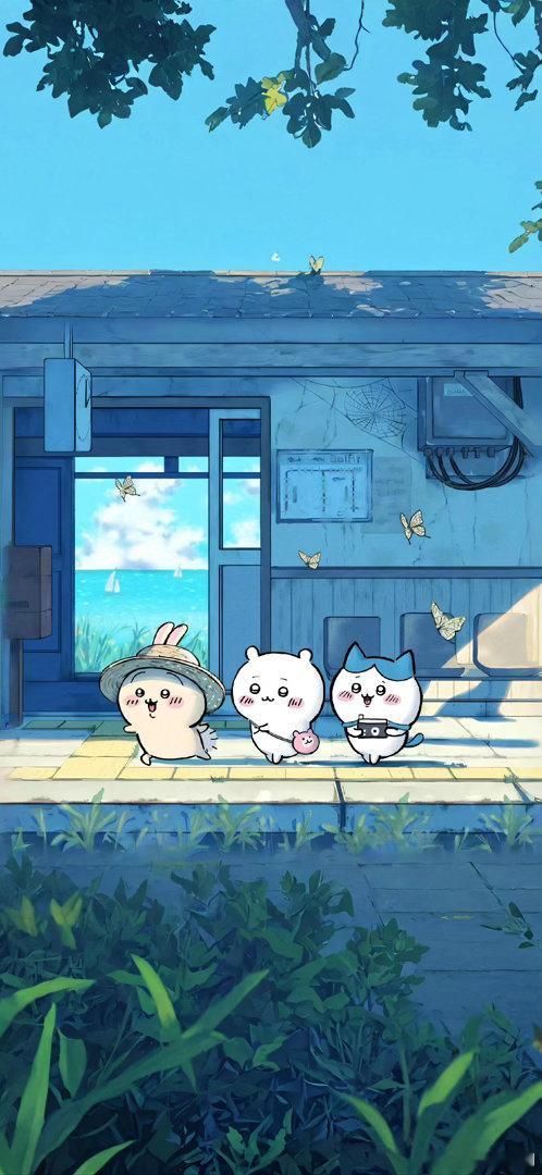 chiikawa壁纸，萌萌的三小只～｛ai生成｝夏日企画吉伊卡哇灵感共创