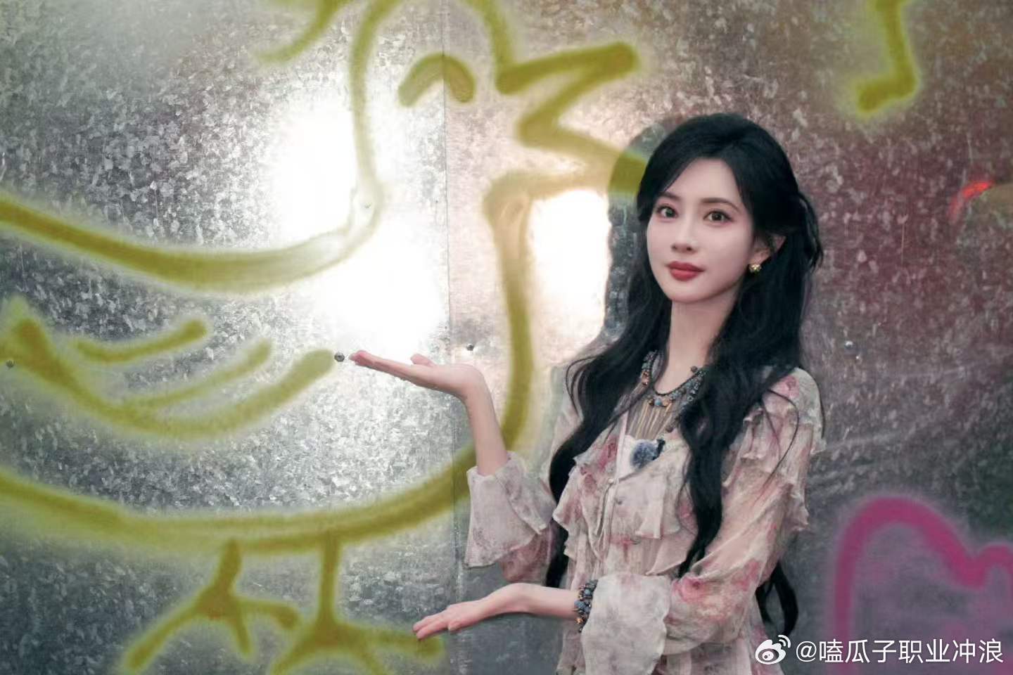 孟子义打卡王传君画的小百灵鸟孟子义和百灵鸟合影孟子义回桃花坞啦，和王传君画的百灵