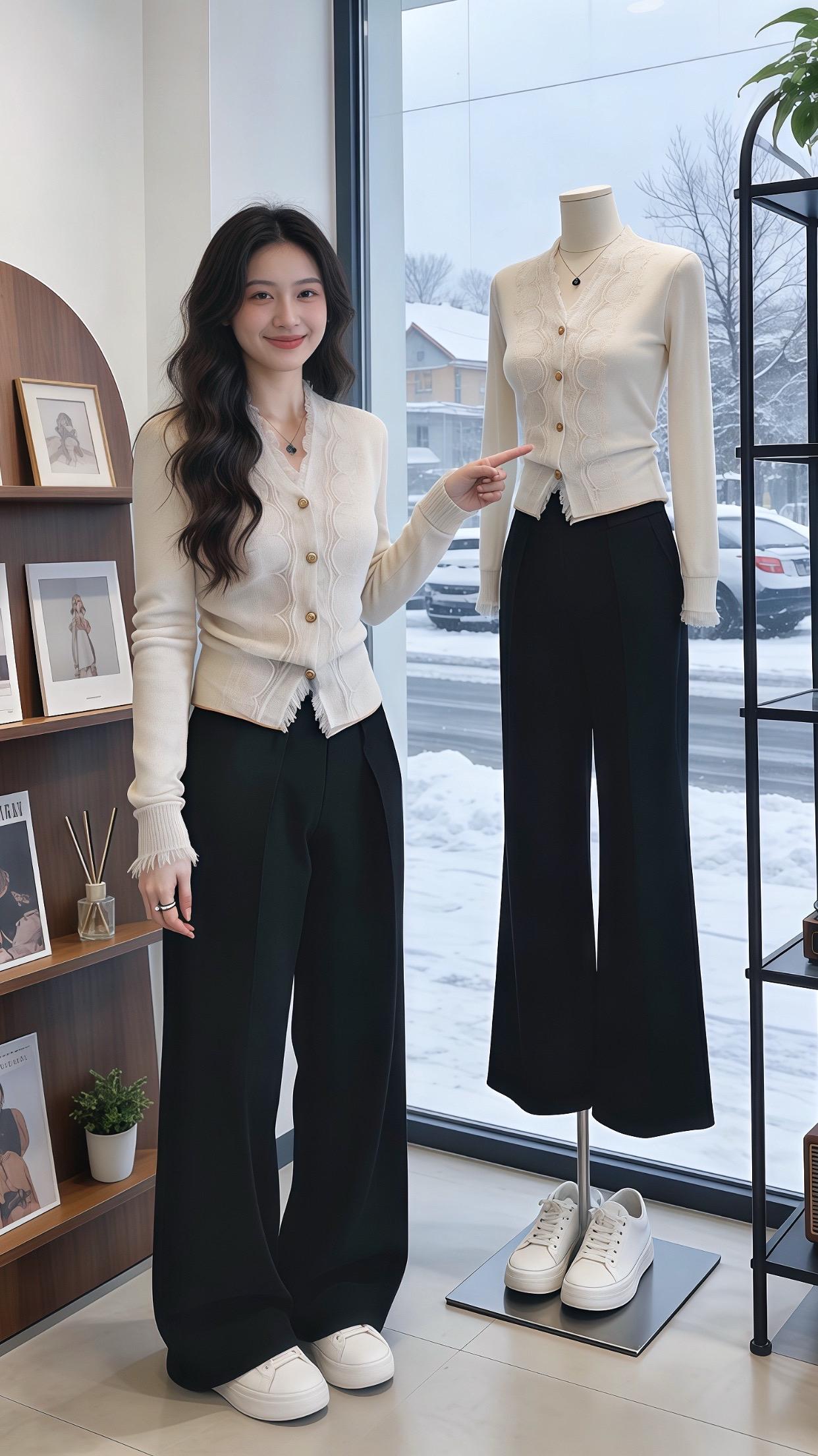 秋冬韩系氛围感穿搭 冬季出游穿搭思路 单穿内搭都好看 针织衫 漂亮内搭...