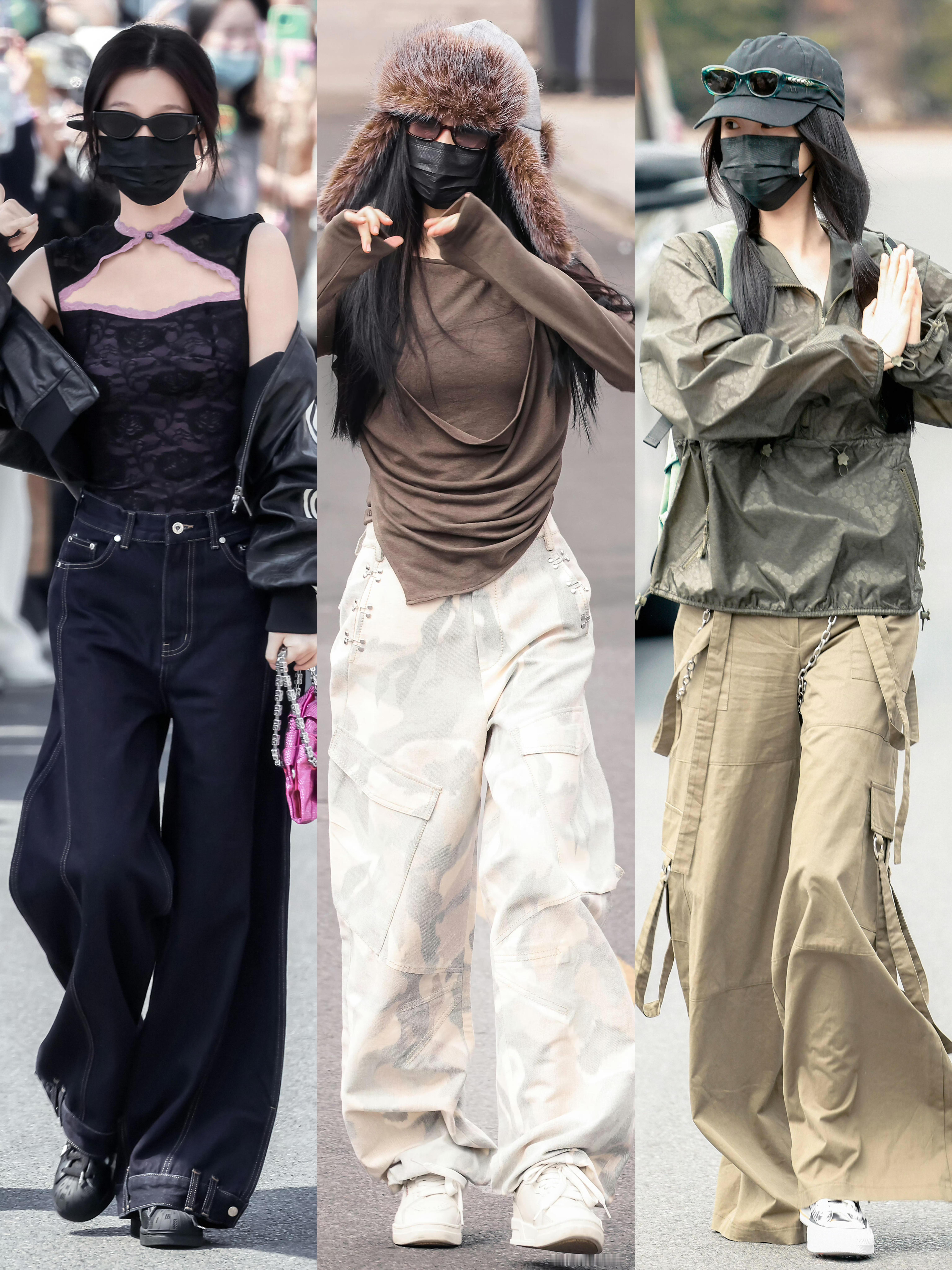 虞书欣最近是暗色系穿搭偏多复古，自由，慵懒，千禧，亚系，辣妹每一套潮流穿搭看似随