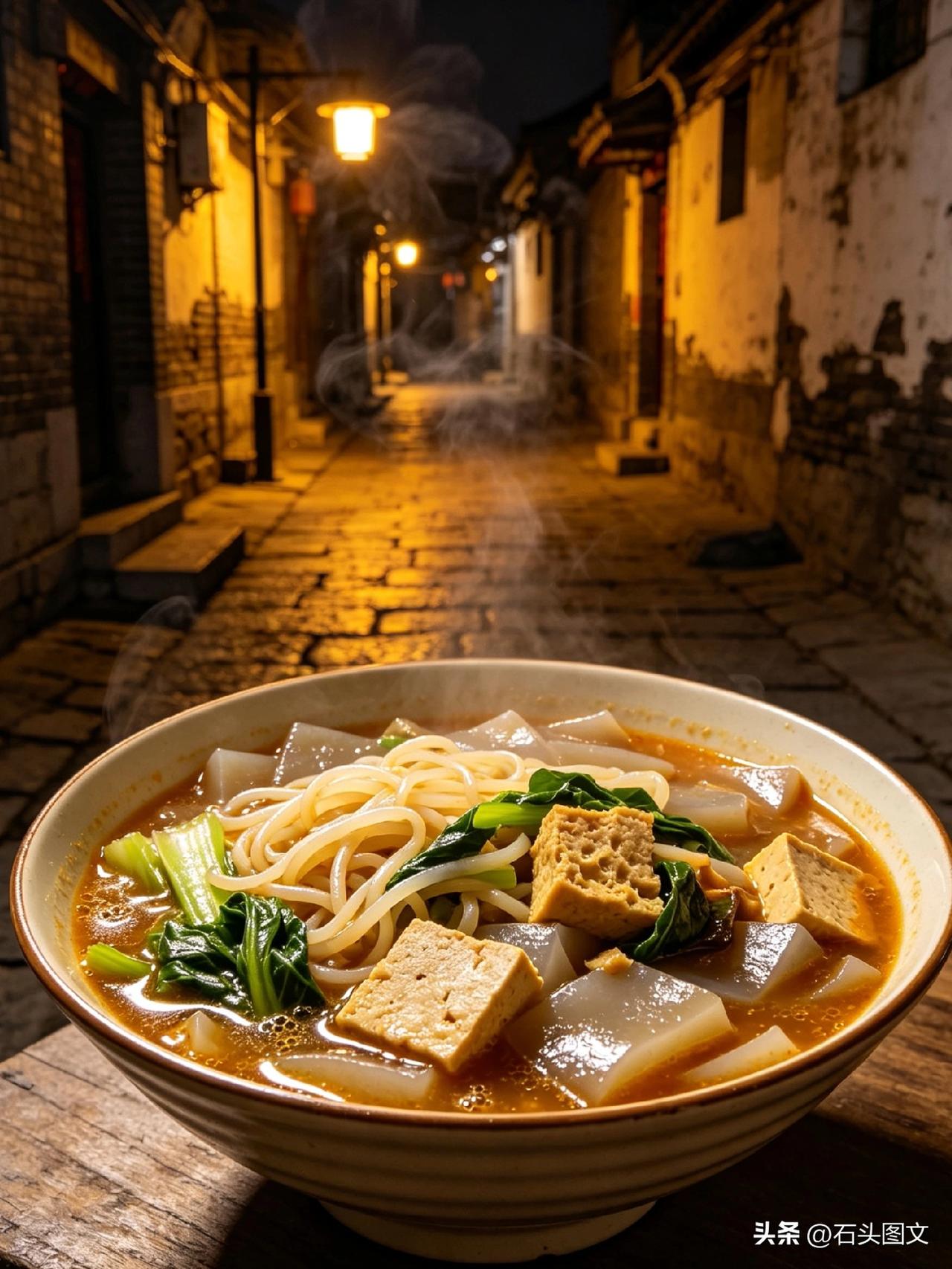 在安阳，被一碗扁粉菜治愈的夜晚
忙完一天的琐事，钻进老巷子里，一碗咕嘟冒泡的扁粉