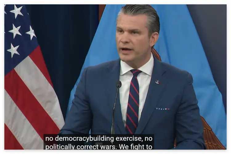 美国国防部长赫格塞思说，美国这次对伊朗采取的军事行动将“不再搞愚蠢的交战规则，不