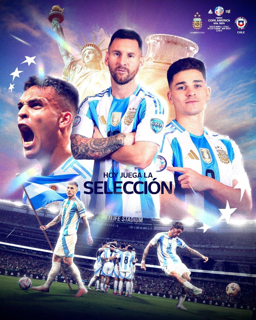 【明日比赛日看梅西🐐】⚽ 智利vs阿根廷🏆 美洲杯小组赛第2轮⏰ 明天上午0