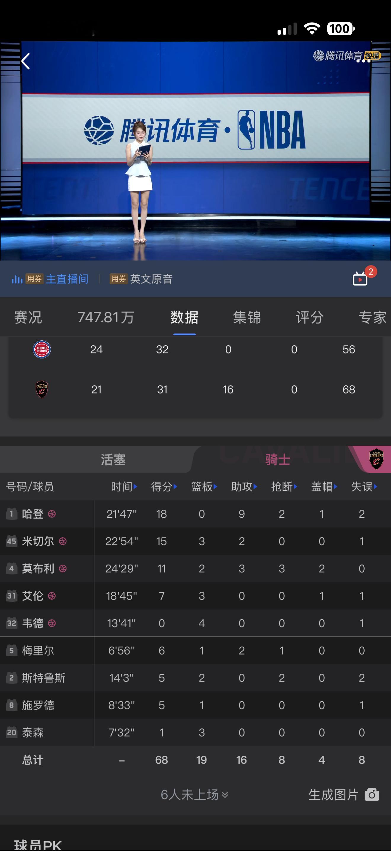 骑士vs活塞骑士终于醒了！ 