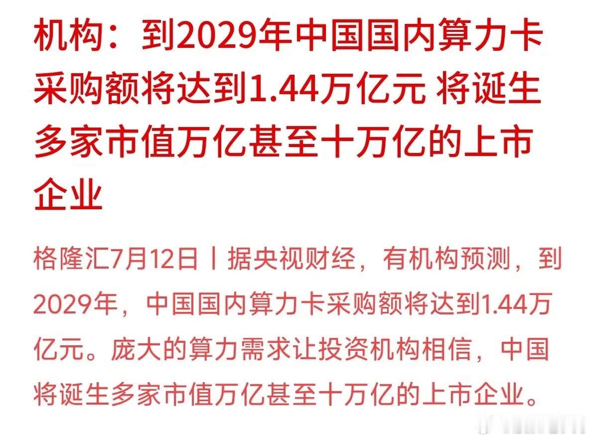将诞生十万亿市值巨头？面对大机构的“画饼”，散户该防什么？机构预测到2029年国