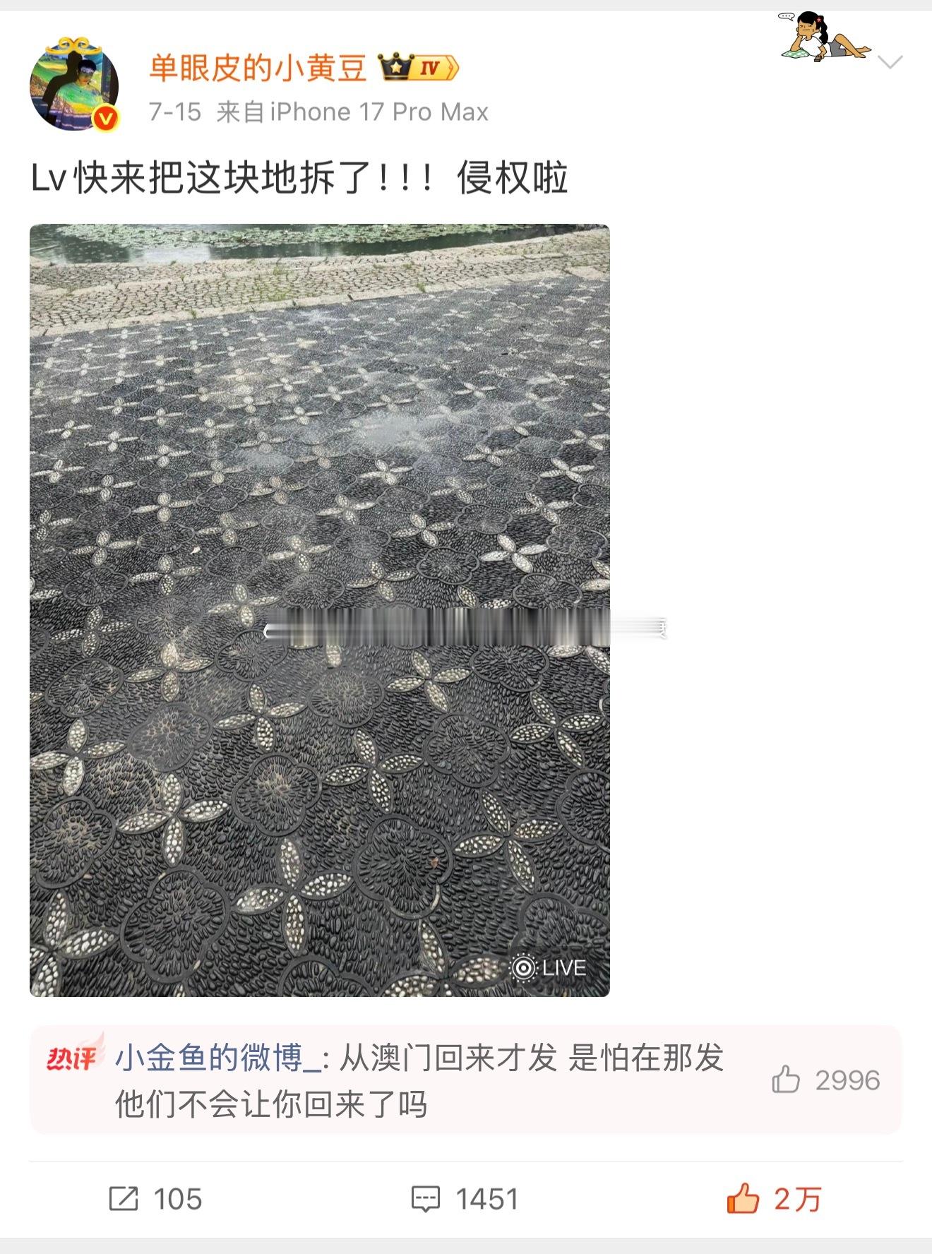 豆豆又预言家了破绷了lv起诉厦门一楼盘四叶雕花侵权