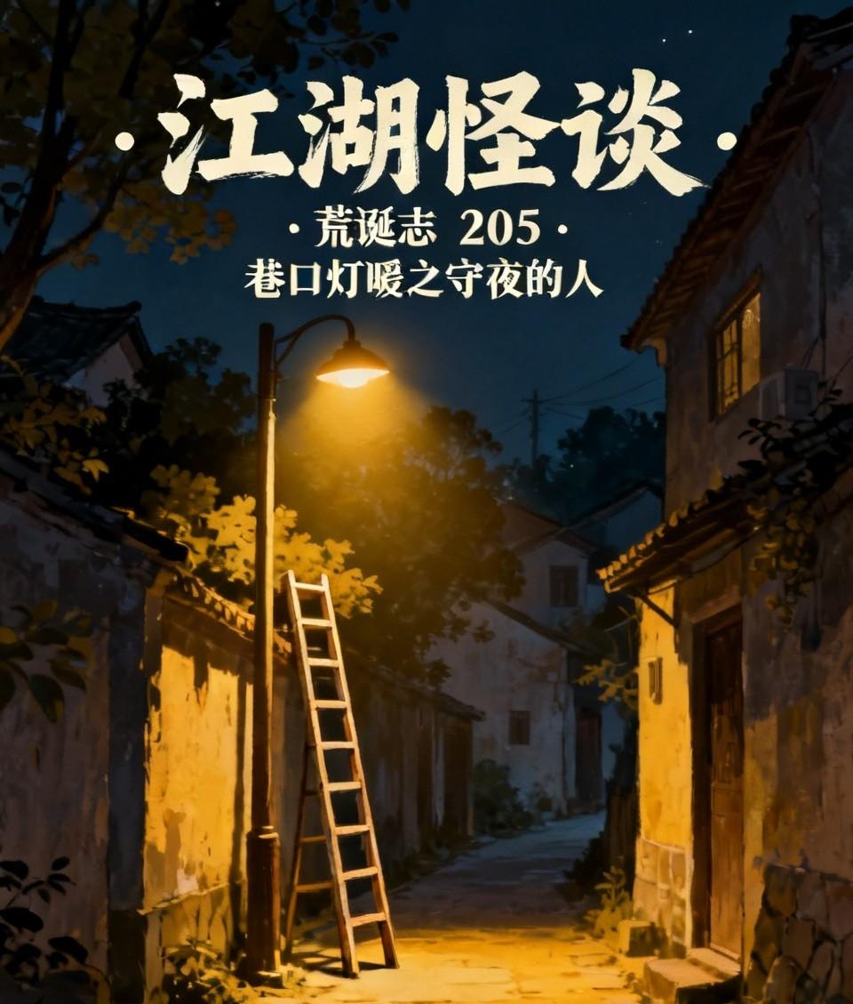 江湖怪谈•荒诞志205巷口灯暖之守夜的人
【内容】老巷口的路灯坏了三个月，没人修