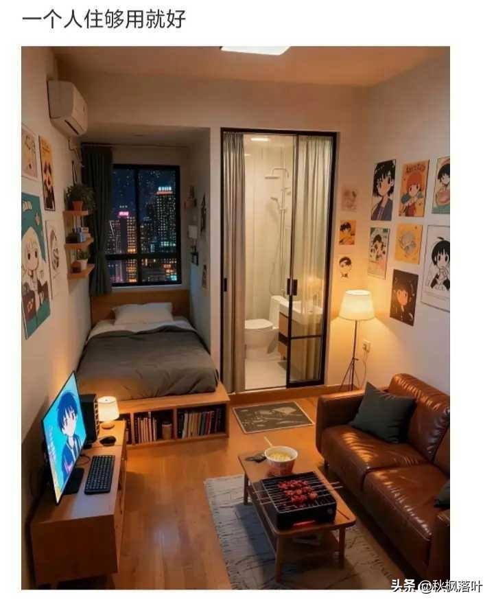 一个人够住就可以了