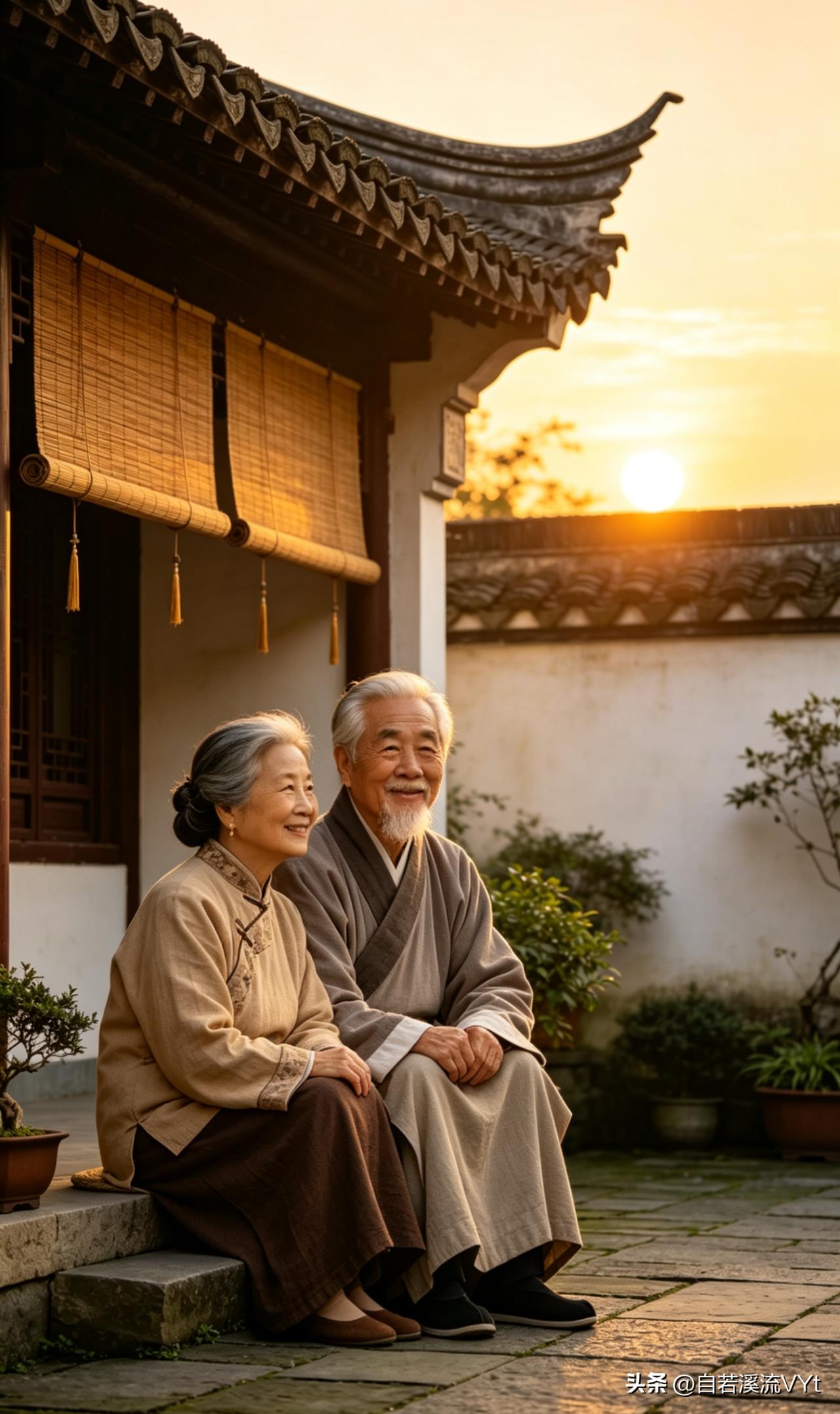 七律·老伴
 
半生携手共风霜，
冷暖相依岁月长。
柴米同烹烟火味，
晨昏相伴鬓
