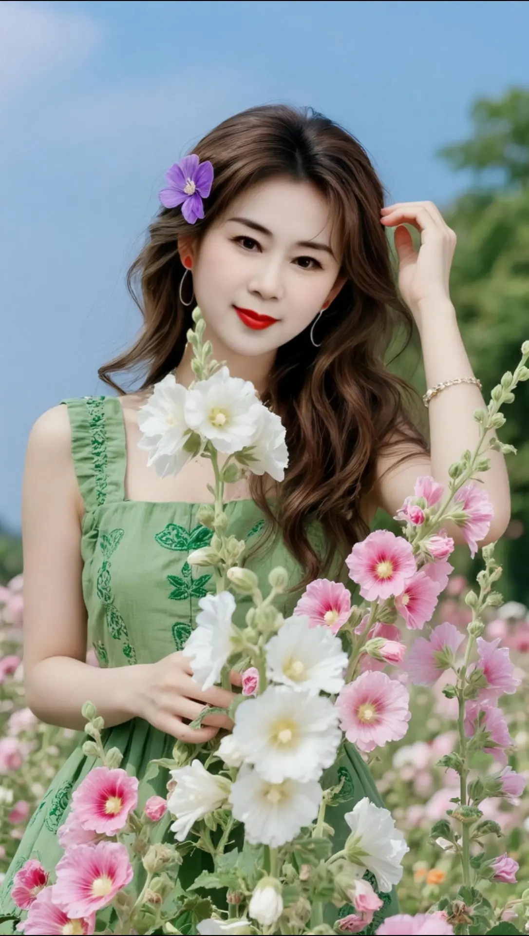 AI花海清新写真 ai创作