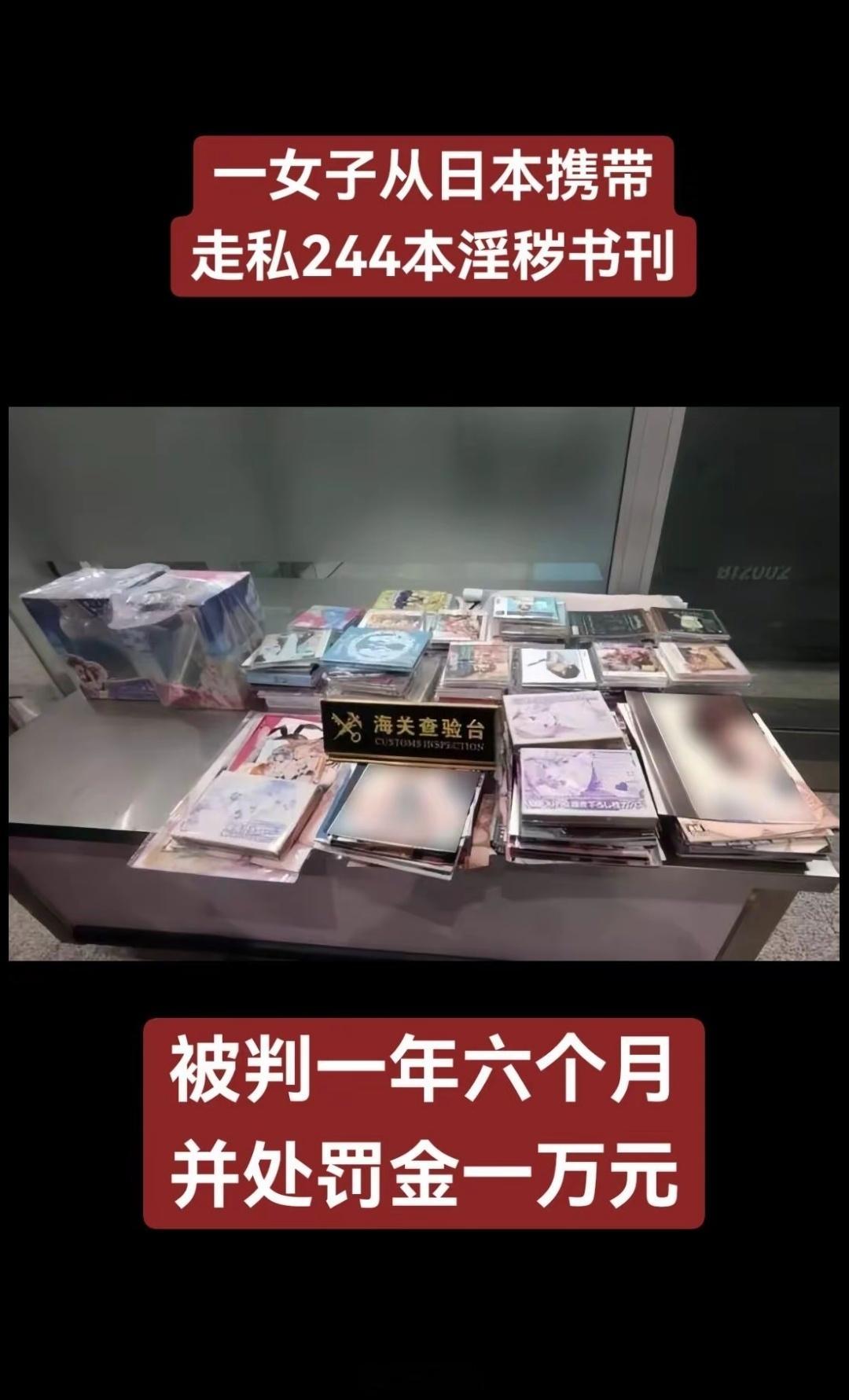 女子从日本带回244本淫秽漫画获刑怎么不把高市早苗带回来，可以避孕！日本唯二能拿