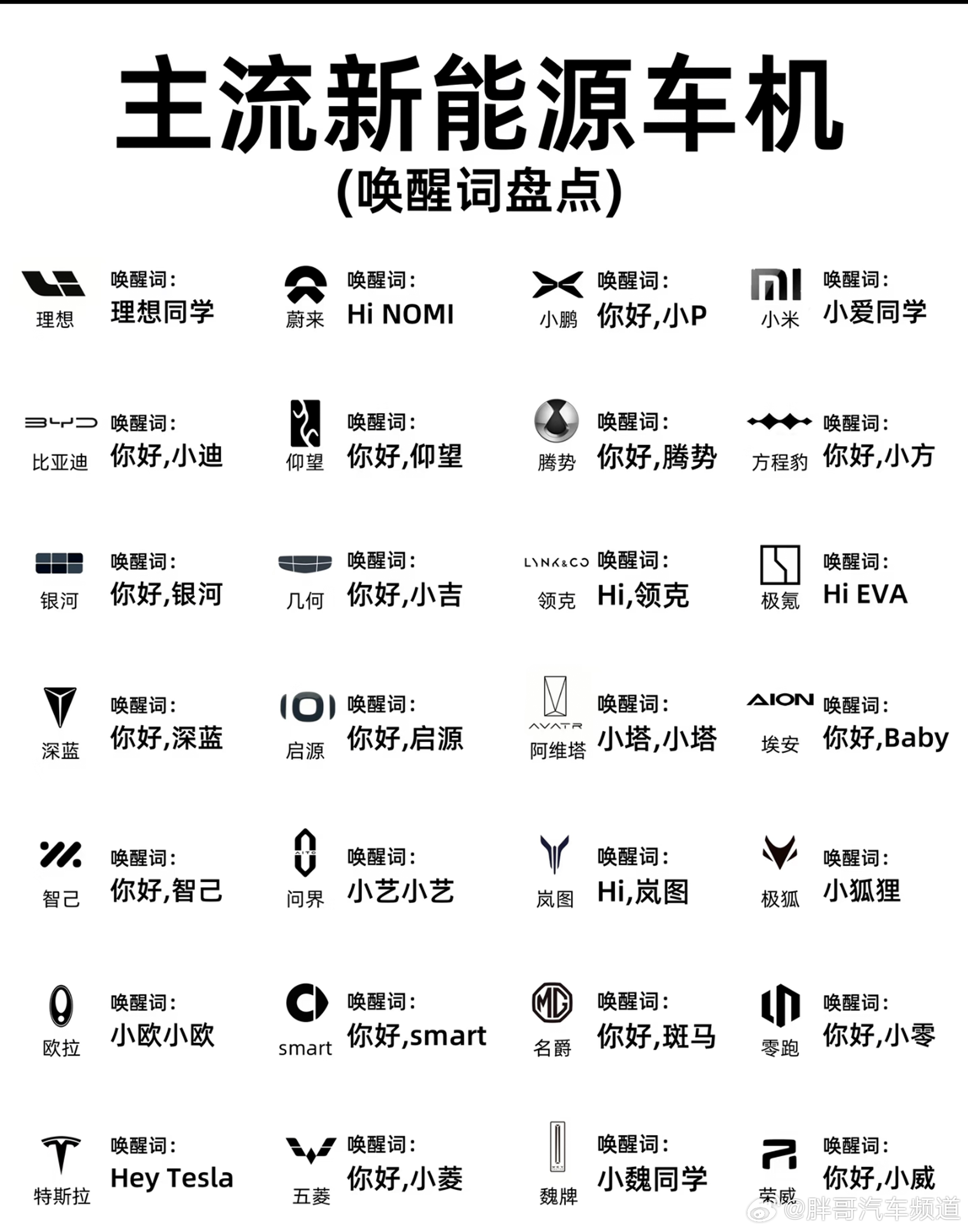 胖哥汽车频道 有好叫的就有不顺口的 大v聊车我和汽车的日常