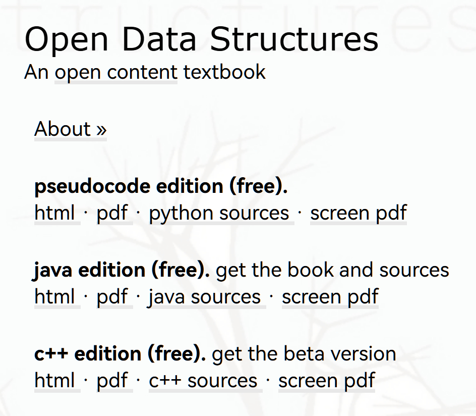 电子书《Open Data Structures》opendatastructu