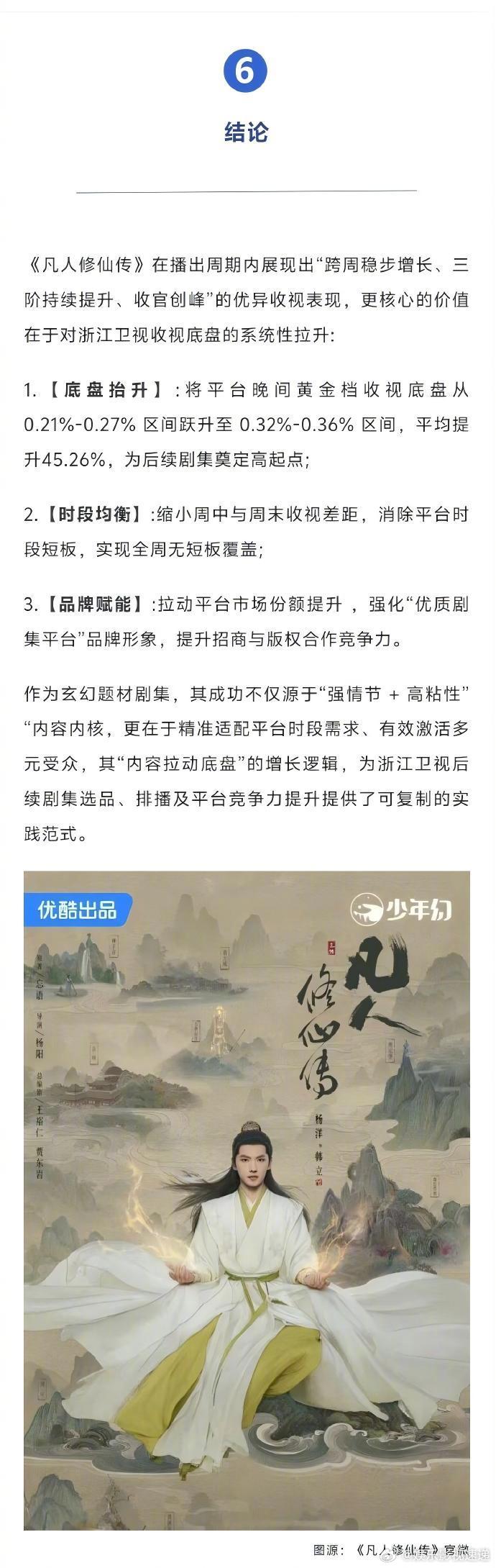杨洋拉升45%收视率是什么概念 能扛剧，能扛数据，还能扛口碑，这样的表现让《凡人