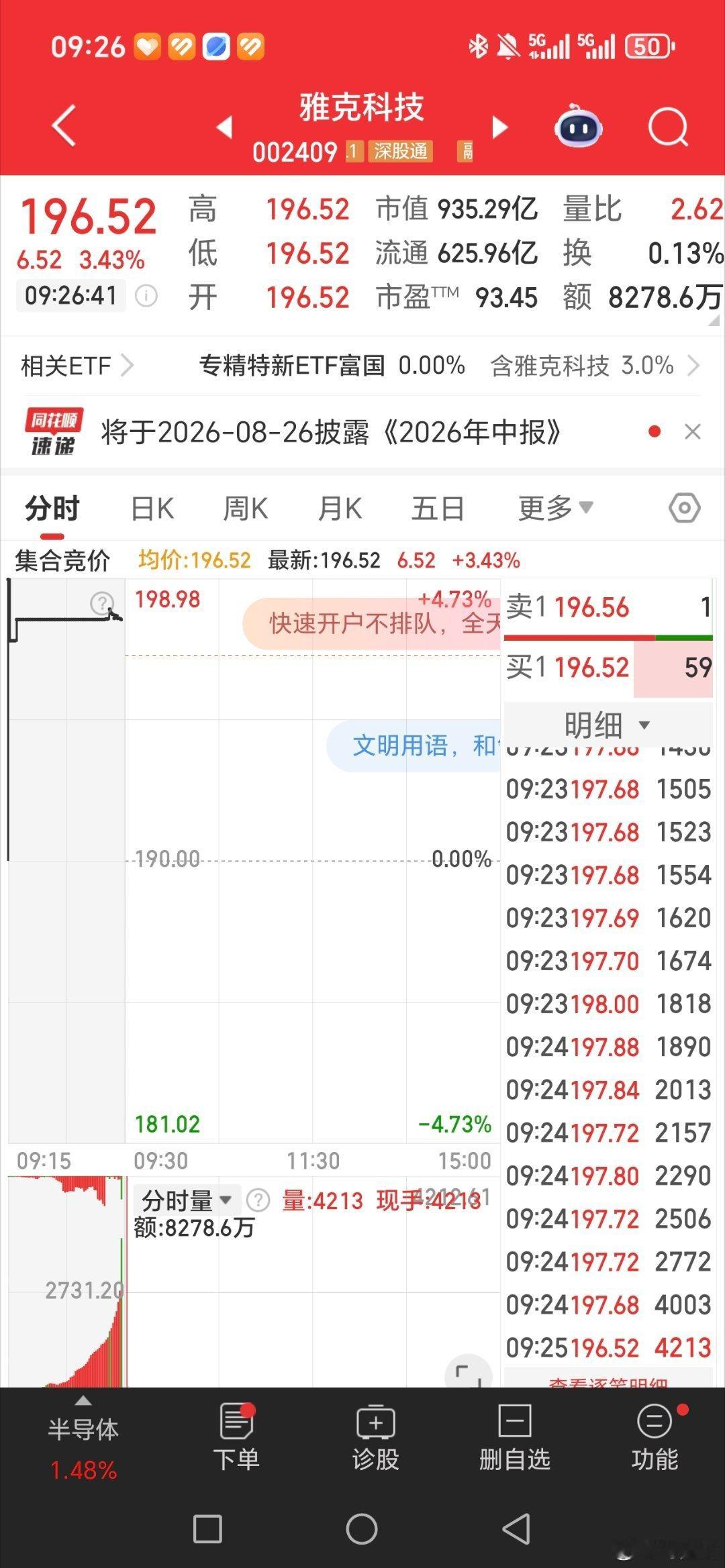 雅克科技，002409逢低关注 