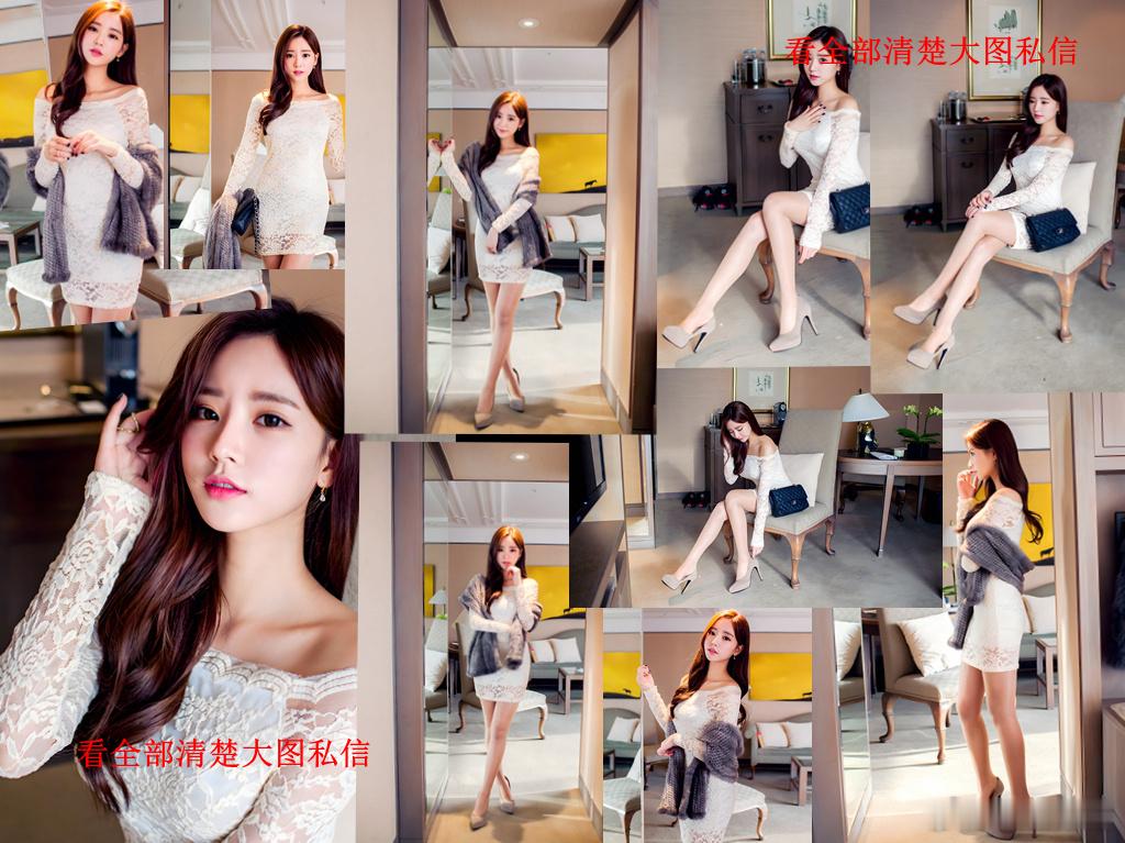 独家图库：一字肩白裙搭配肉色丝袜,,, ​​​