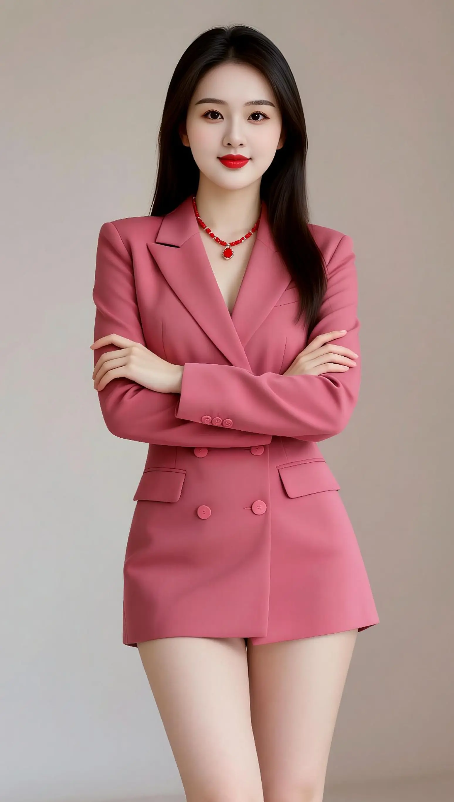 AI玫色干练写真ai创作 ai玫色干练写真