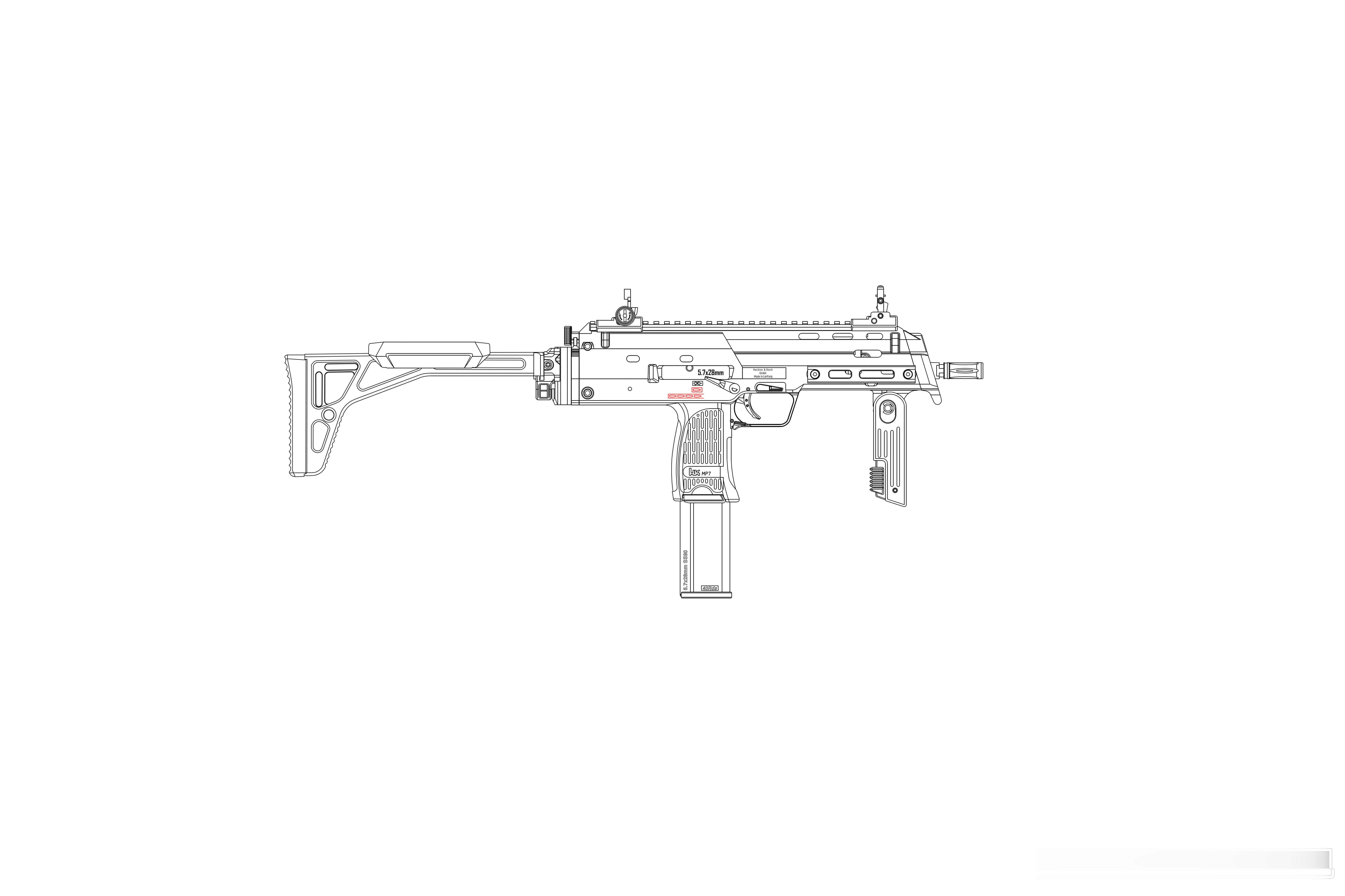 [架空-兰芳世界线]HK-兰芳，HK MP7/57型5.7mm冲锋枪S&W-亚太