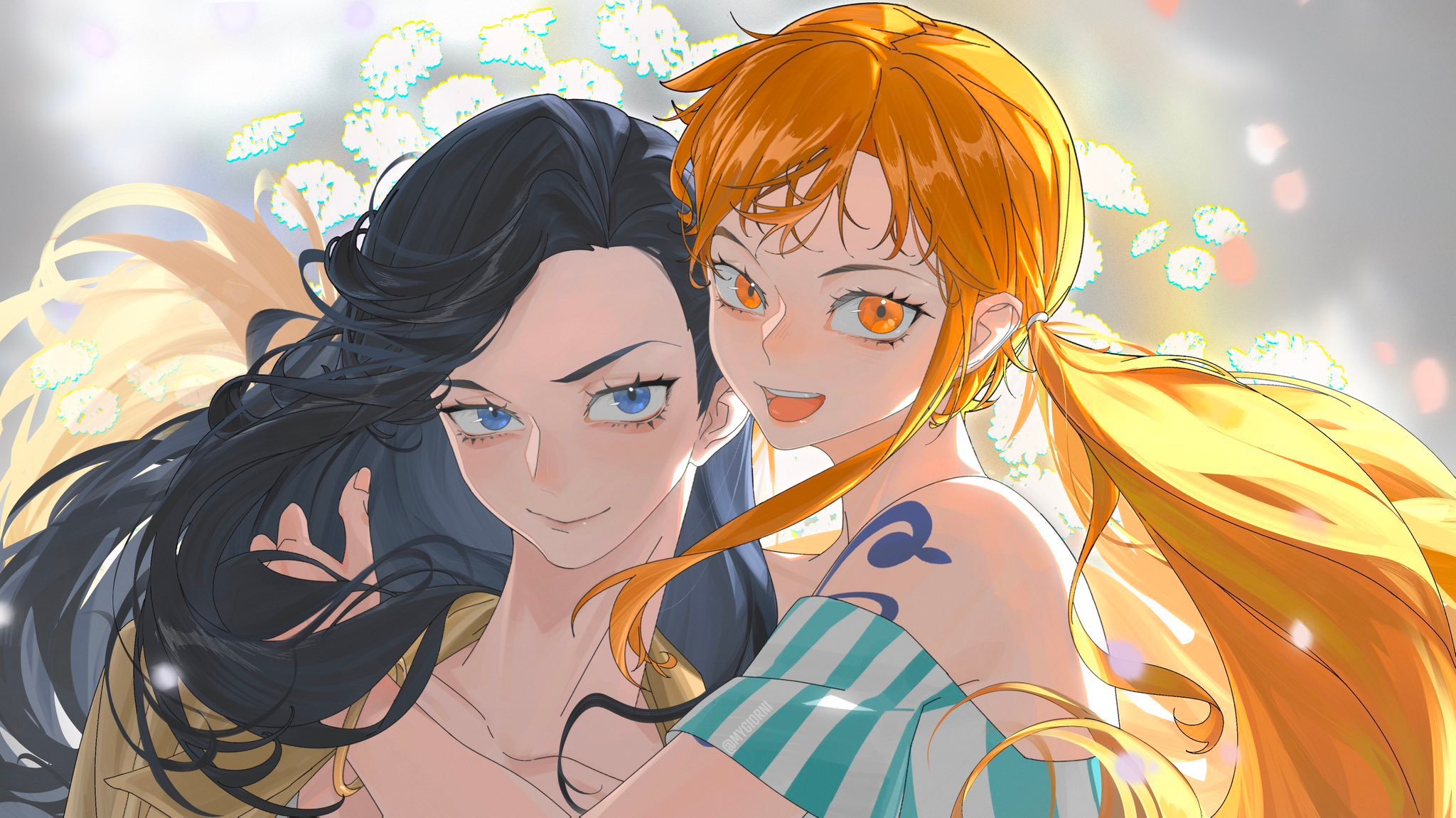 海贼王动漫点评团 海贼王番外篇的娜美和罗宾美的.绘：myday 