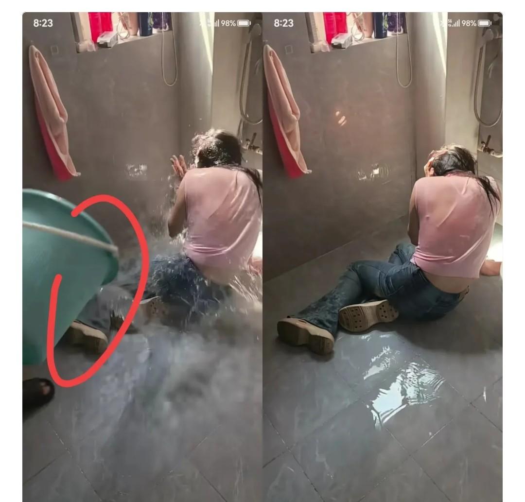 一桶水泼在浴室里，

没打人也没骂人，

却让人心慌；法律说这不算事，

可人心