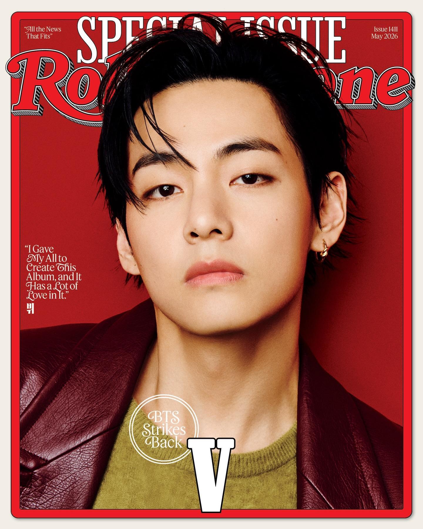 金泰亨 x Rolling Stone May 2026V单人封面公开，硬照表现