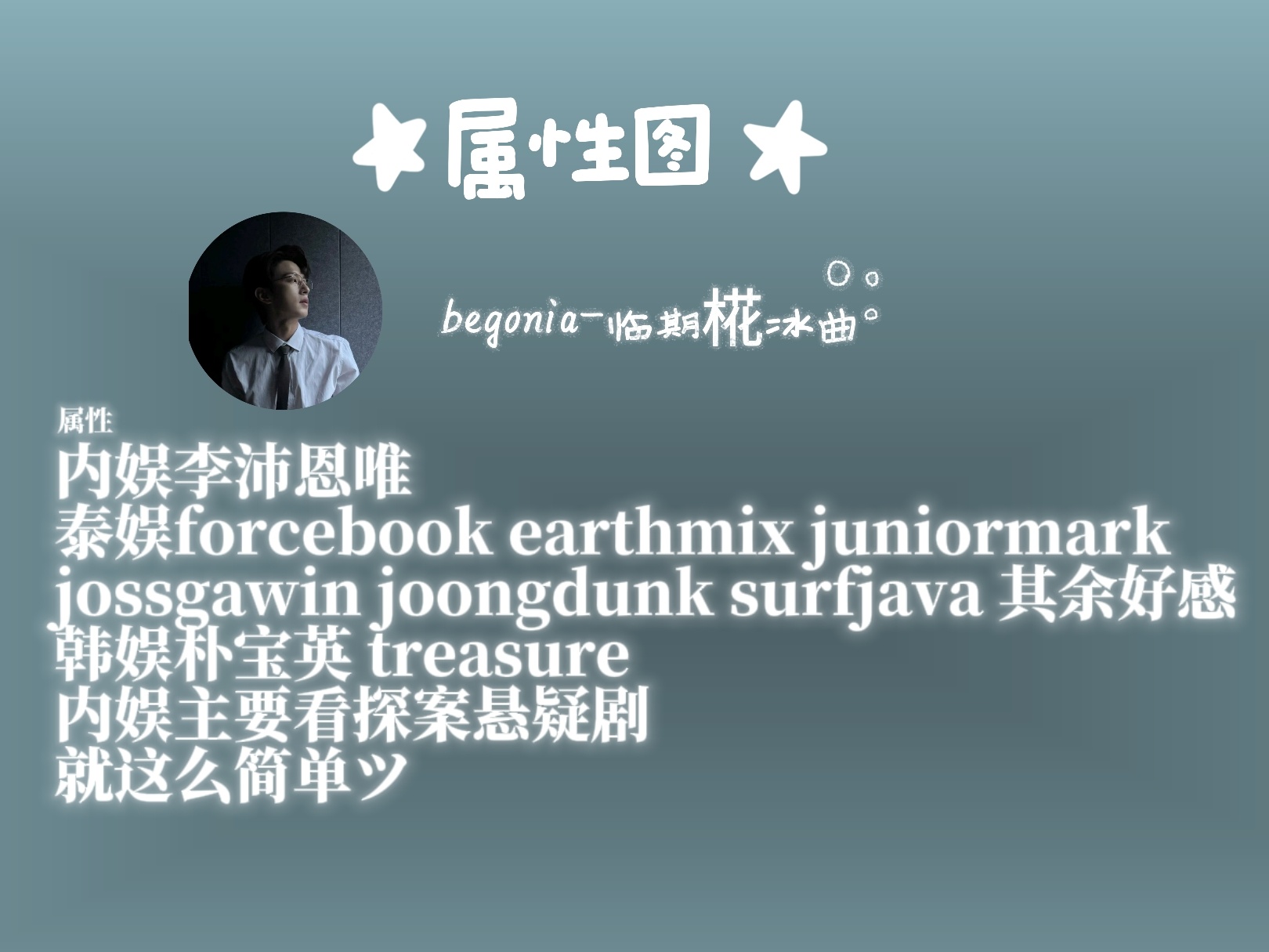 属性图↓       曲曲留言板~ （平时不经常续火了 也不常看sx 如果有事在