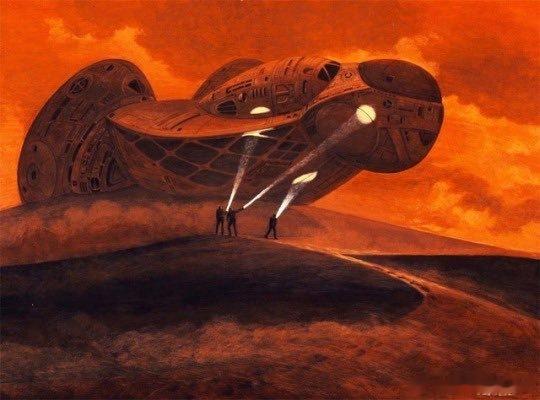 一组《异形》的早期概念设计图 by Ron Cobb 