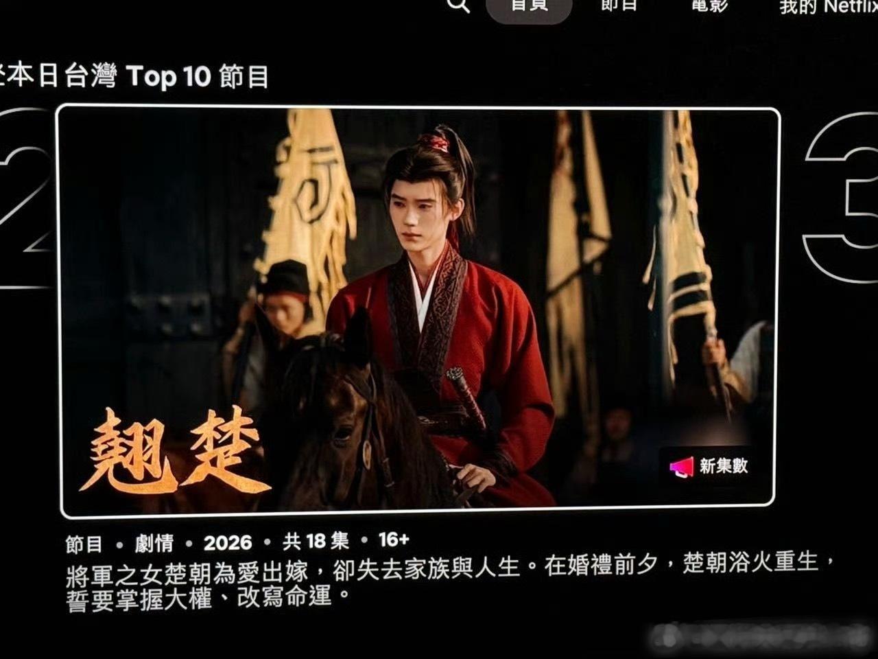 台湾网飞Ins关注周翊然，翘楚登上该节目TOP10，太爱周翊然了
