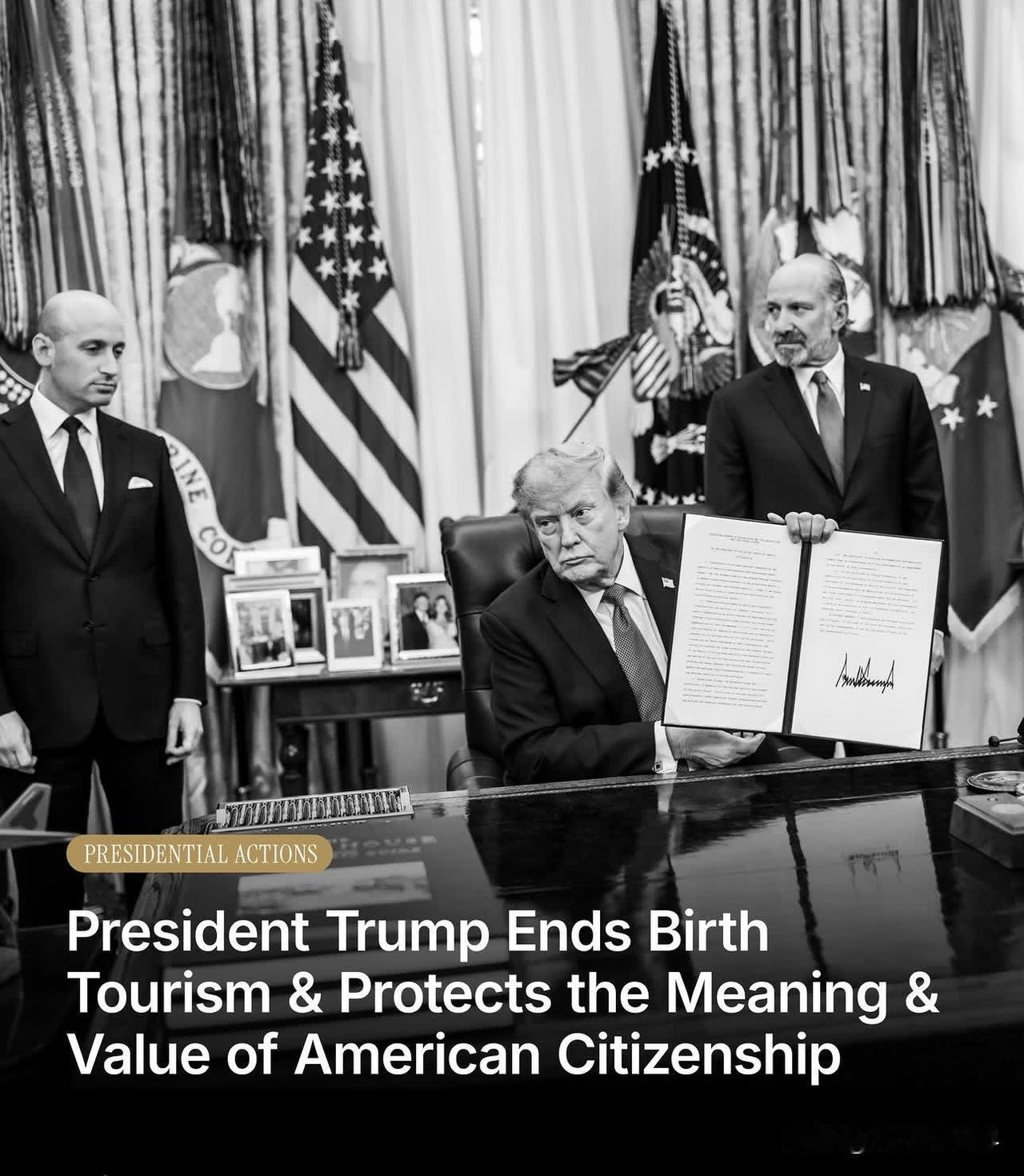 川普簽署旅美生子禁制令✍️
President Donald J. Trump 