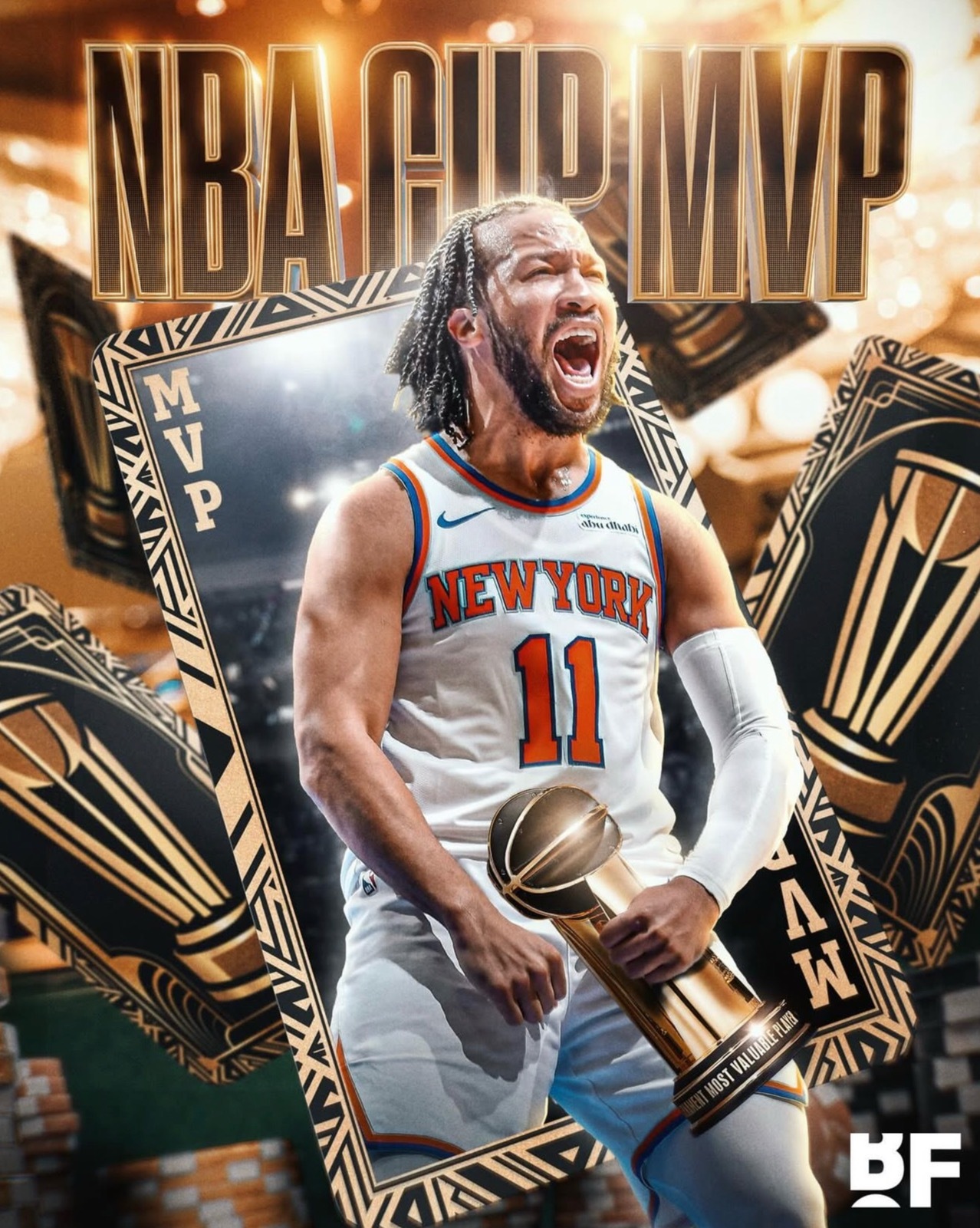 实至名归！布伦森获得NBA杯MVP！ 