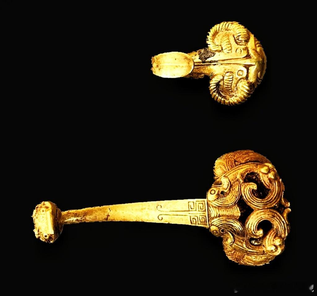 #约会博物馆##走进博物馆# 秦始皇帝陵博物院，秦始皇陪葬墓中出土的金带钩。 ​