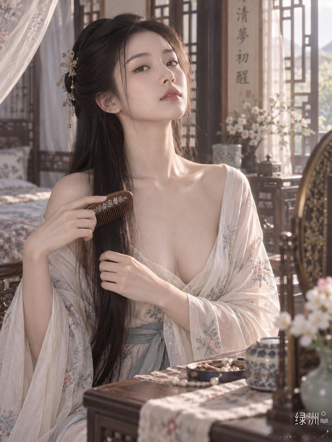 美女梳妆  ​​​