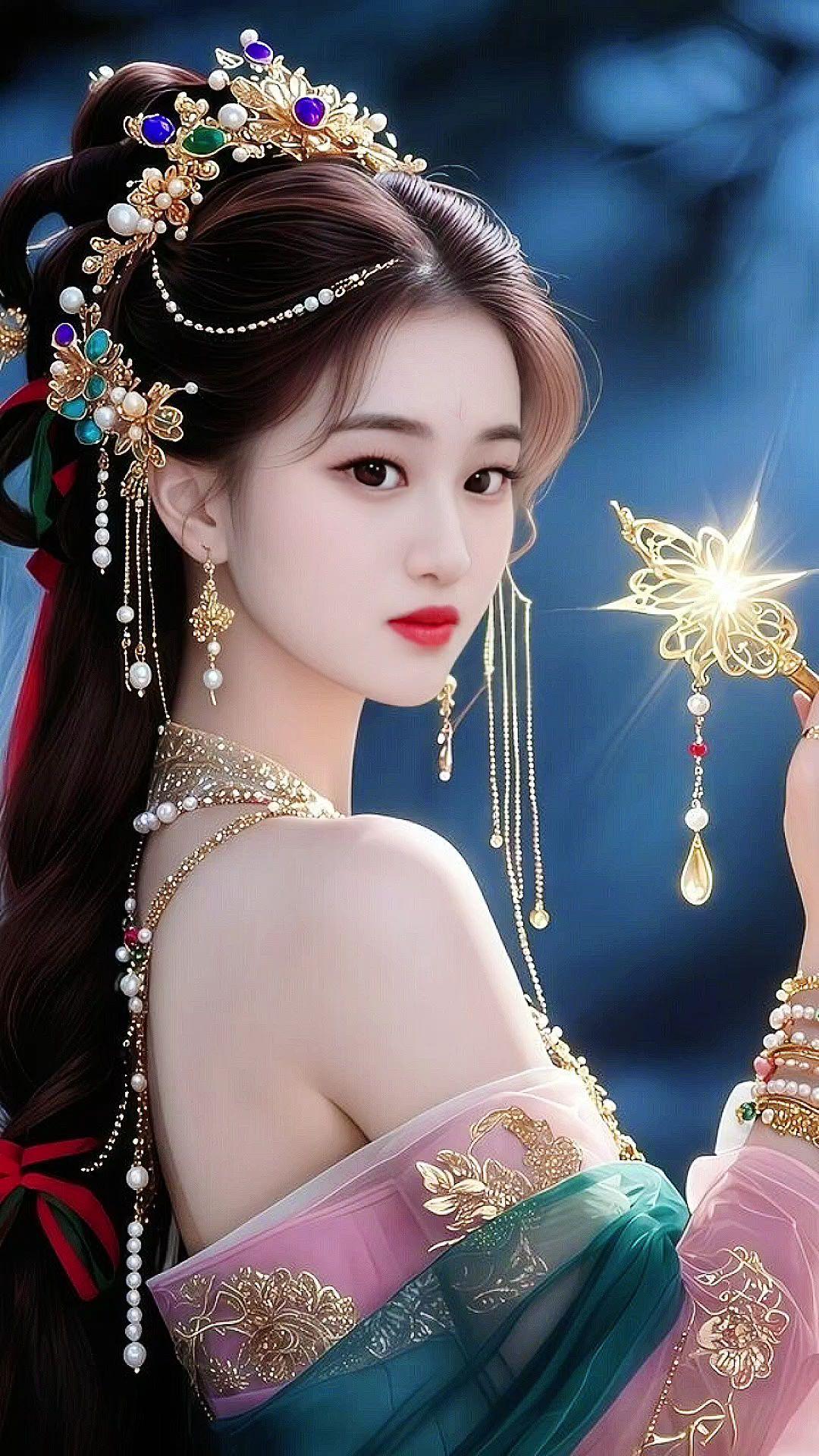 一眼心动的古装 氛围感拉满 国风服饰 东方神女 仙气飘飘的古风妆容