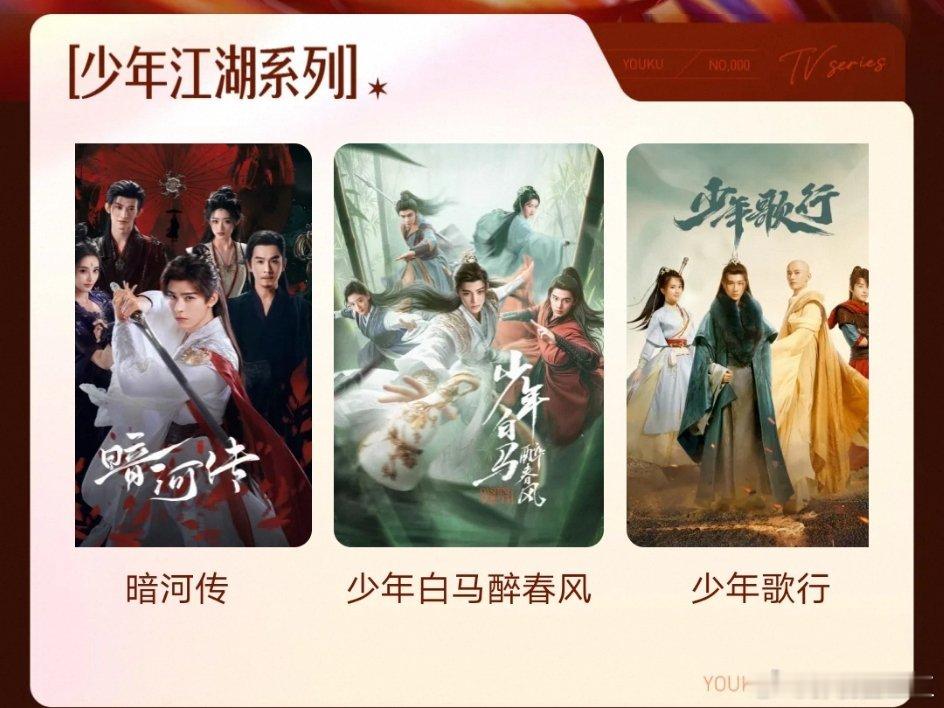 酷的少年江湖系列，你们说哪部最好看？我觉得是《少年歌行》《暗河传》《少年白马醉春